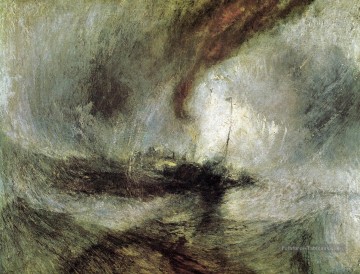 Bateau à vapeur Snow Storm d’un Harbour Mouth romantique Turner Peinture à l'huile